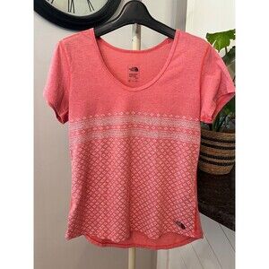 The North Face Women Sz S FlashDry Shirt Short Sleeve Diamond Lightweight Active